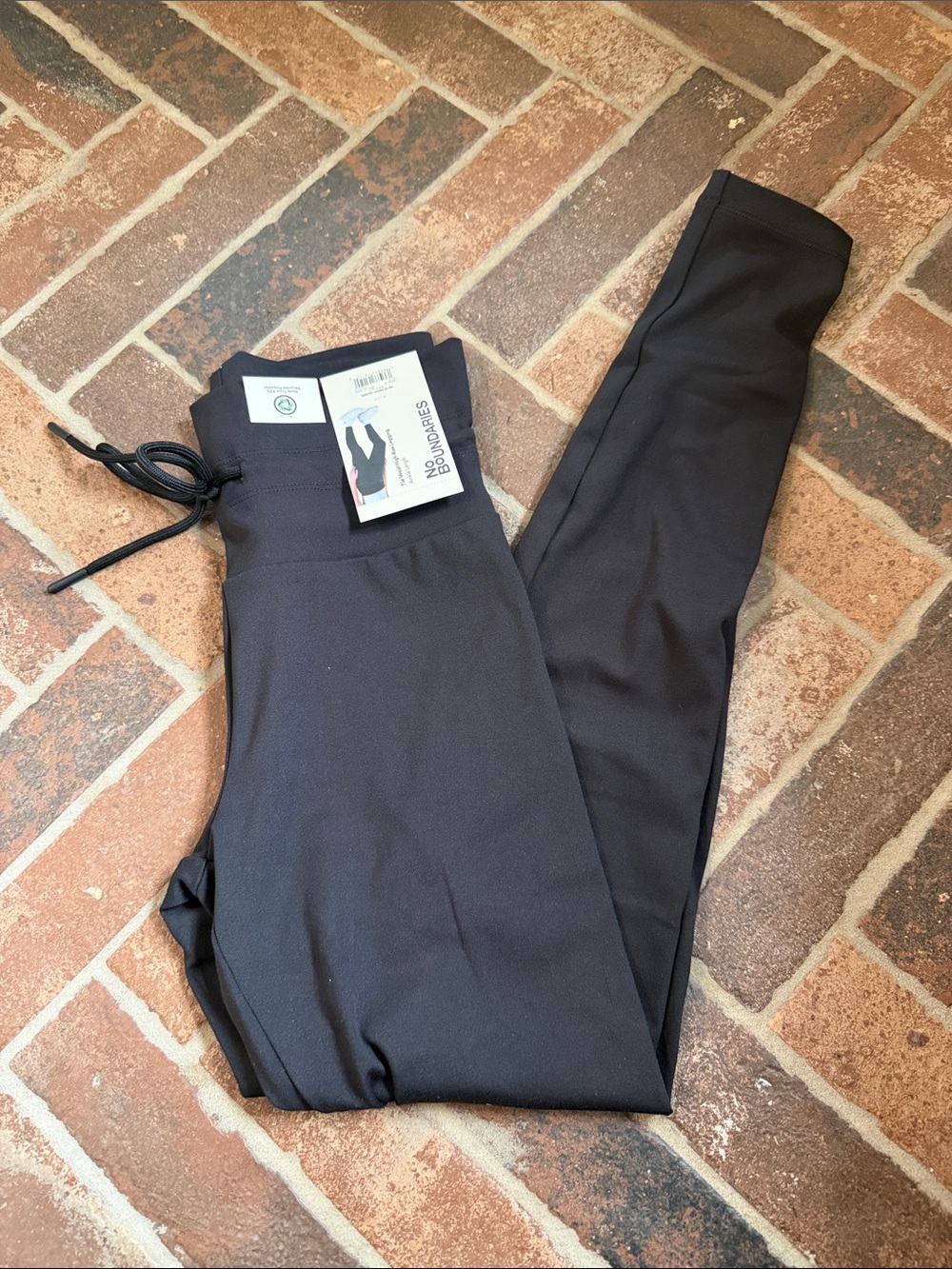 No Boundaries Black Leggings with Drawstring Waist